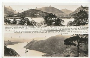 Cumbria Postcard - Above Ullswater and Below Ullswater - Real Photograph  ZZ3097