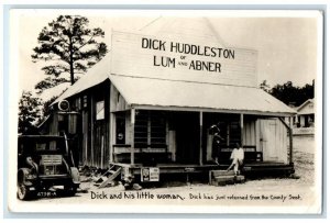 1947 Dick Huddleston Of Lum & Abner Pine Ridge Arkansas AR RPPC Photo Postcard