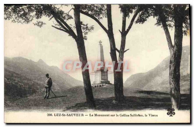 Old Postcard Luz St Sauveur Monument on the Hill Solfermo Visco