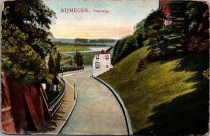 Netherlands Nijmegen Voerweg Vintage Postcard  09.73