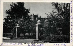 Salisbury North Carolina NC Catawba College Postcard