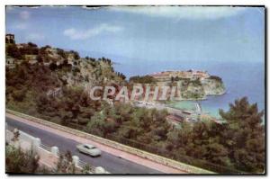 Old Postcard The Rock of Monaco