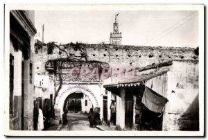 Old Postcard Morocco Meknes Quarter Entree Djernaa Zitouna