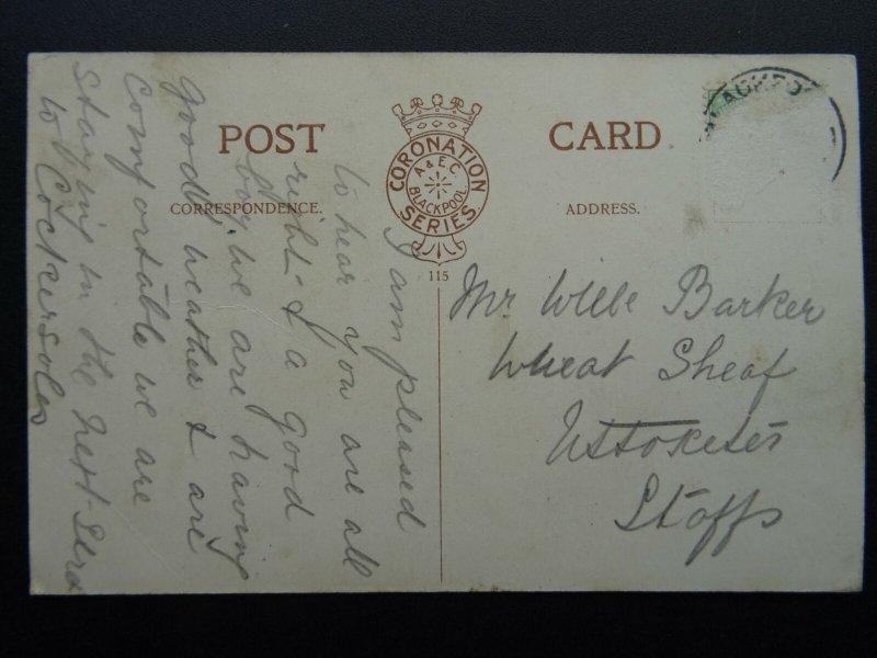 Lancashire BLACKPOOL From Gynn Cliffs c1908 Postcard by A&EC