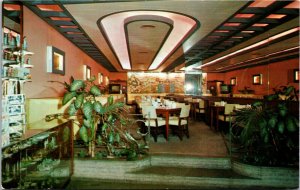 Postcard Ontario Orillia Shangri-La Garden Chinese Restaurant Interior 1960s K89