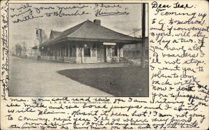 Geneva Ohio OH ISMS Railroad Train Station c1900s-20s Postcard