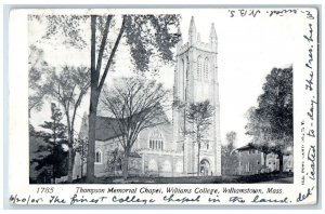 1905 Thompson Memorial Chapel Williams  Williamstown Massachusetts MA Postcard