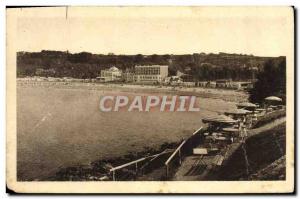 Old Postcard Perros Guirec Beach Trestraou Terrace of the Rose Garden