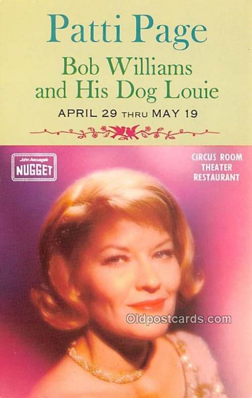 Patti Page, Bob Williams and His Dog Louie Movie Star Actor Actress Film Star...