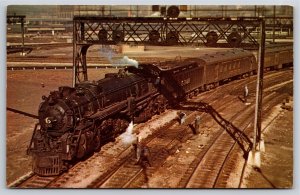 Trains~Air View Missouri Pacific 5340 St Louis Union Terminal~Vintage Postcard