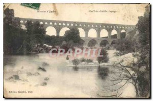 Postcard Old Surroundings Uzes Pont du Gard Landscape