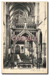 Old Postcard Moulins Interior of Our Lady the high altar