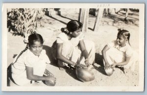 India Postcard Ramabai Mukti Mission c1940's Posted Vintage RPPC Photo