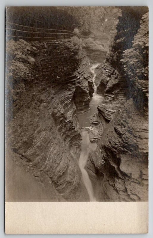 RPPC Looking Down Into The Gorge Natural Wonders Real Photo Postcard B46