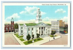 c1940s Clark County Court House Winchester Kentucky KY Vintage Postcard