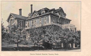 Fannie Paddock Hospital Tacoma Washington 1905c black & white postcard