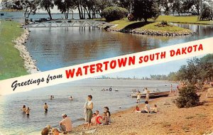 Greetings from Watertown South Dakota Pool showing Lake Kampeska Watertown SD