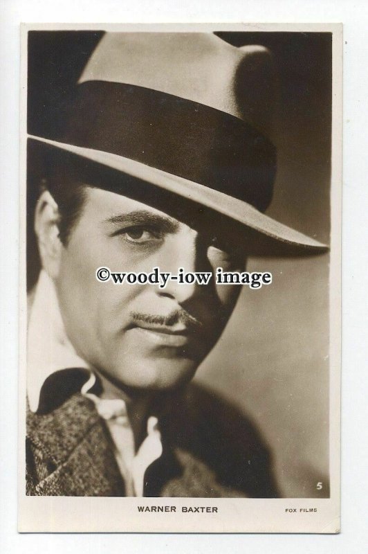 b4988 - Film Actor - Warner Baxter, Fox Films, No.5 - postcard