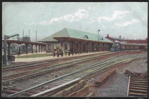 New York Central, Railroad Station, Geneva, New York, Early Postcard, Unused