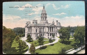 Vintage Postcard 1907-1915 Adams County Courthouse, Quincy, Illinois (IL)