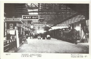 Warwickshire Postcard - Rugby Junction Railway Station - L.&.N.W c1904 - V2241