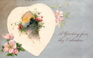 Vintage Postcard 1900's A Greeting From Thy Valentine Happy Hearts Day