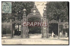 Postcard Old Grid Paris Parc Monceau