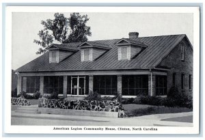 c1940 American Legion Community House Clinton North Carolina NC Vintage Postcard