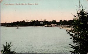 Coney Island Sandy Beach Kenora Ontario ON c1909 Wood's Drug Store Postcard H23