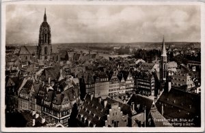 Germany Frankfurt Am Main Blick Auf Römerberg Dom Vintage RPPC C018