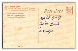 Postcard QSL CB Ham Radio Amateur Card April Sidebanders International ©1977 