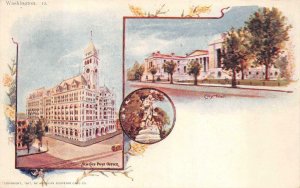 NEW CITY POST OFFICE & CITY HALL WASHINGTON DC POSTCARD (1897)