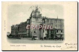 St Germain en Laye Old Postcard Facade of Chateau & # 39entree