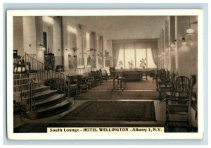 1930-40's South Lounge Hotel Wellington Albany NY Postcard F80 