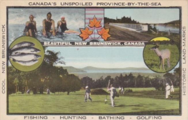 Canada New Brunswick Fishing Hunting Bathing & Golfing Multi View