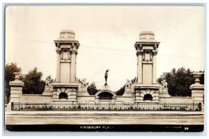 1913 View Of Kingsbury Place St. Louis Clarksville Missouri RPPC Photo Postcard