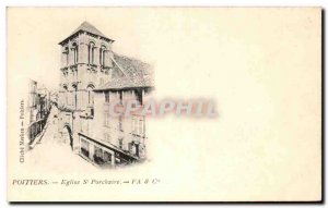 Old Postcard Poitiers Church St Porchaire