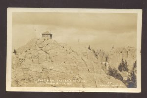 RPPC BLACK HILLS SOUTH DAKOTA SD HARNEY'S PEAK STATION REAL PHOTO POSTCARD