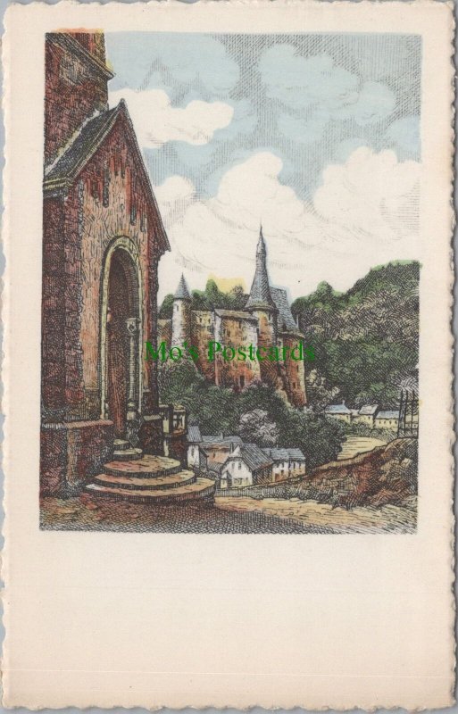 Luxembourg Postcard -Clervaux -Le Chateau Vu De L'Eglise Paroissiale Ref.RS30294
