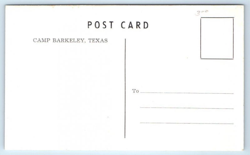 2 Postcards CAMP BARKELEY, Abilene TX ~ Headquarters FIELD HOUSE 1940s WWII Era