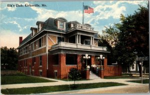 View of Elk's Club, Kirskville MO Vintage Postcard E50