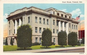 Fremont Nebraska~Dodge County Court House~1939 Fremont News Company Postcard