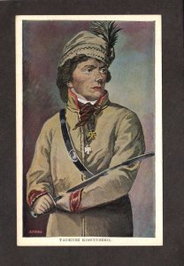 Art Painting Tadeusz Kosciuszko Sword Polish Military Leader Vintage postcard