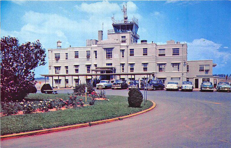 Knoxville TN Municipal Airport "McGhee Tyson" Old Cars Postcard