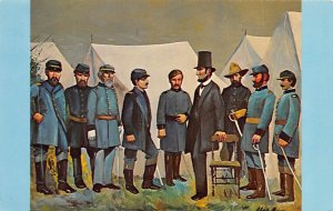 President Lincolns Generals Civil War Postcard