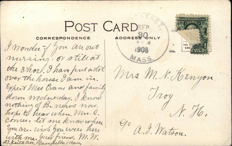 Pocasset Massachusetts MA Cape Cod North Shore c1910 Vintage Postcard