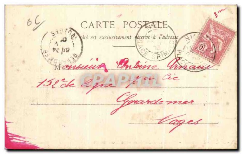 Old Postcard Nice Cave New Gardens and Monument