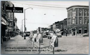 OTTAWA KS PHOTOMONTAGE STREET VIEW 1955 VINTAGE REAL PHOTO POSTCARD RPPC collage