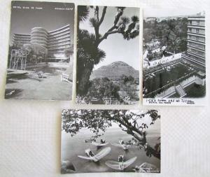 MEXICO VIEWS LOT OF 4 VINTAGE MEXICAN REAL PHOTO POSTCARDS RPPC