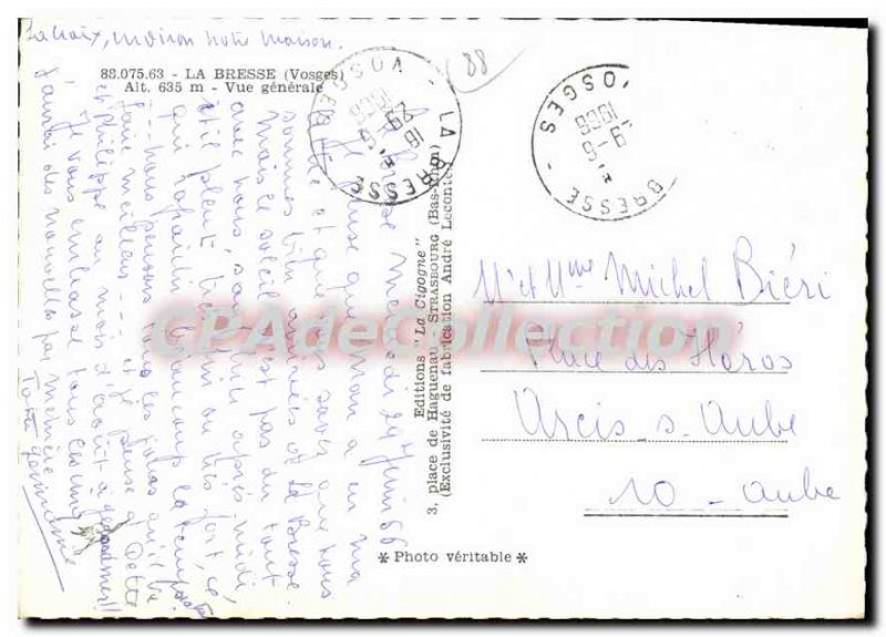 Modern Postcard La Bresse Vosges Vue Generale